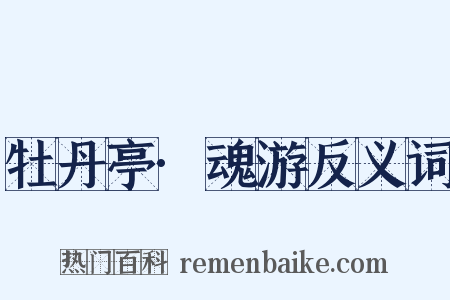 牡丹亭·魂游反义词是什么意思的图片